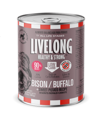 LIVELONG DOG BISONTE + CAMOTE (362 GR)