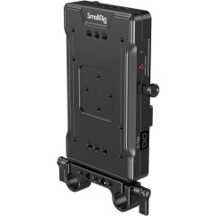 Placa adaptadora de batería con montura V-Mount y doble abrazadera de barra de 15 mm 0