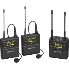 UWP-D27/42 Sistema de audio inalámbrico Dual portátil con montaje a cámara y Lavalier Omni
