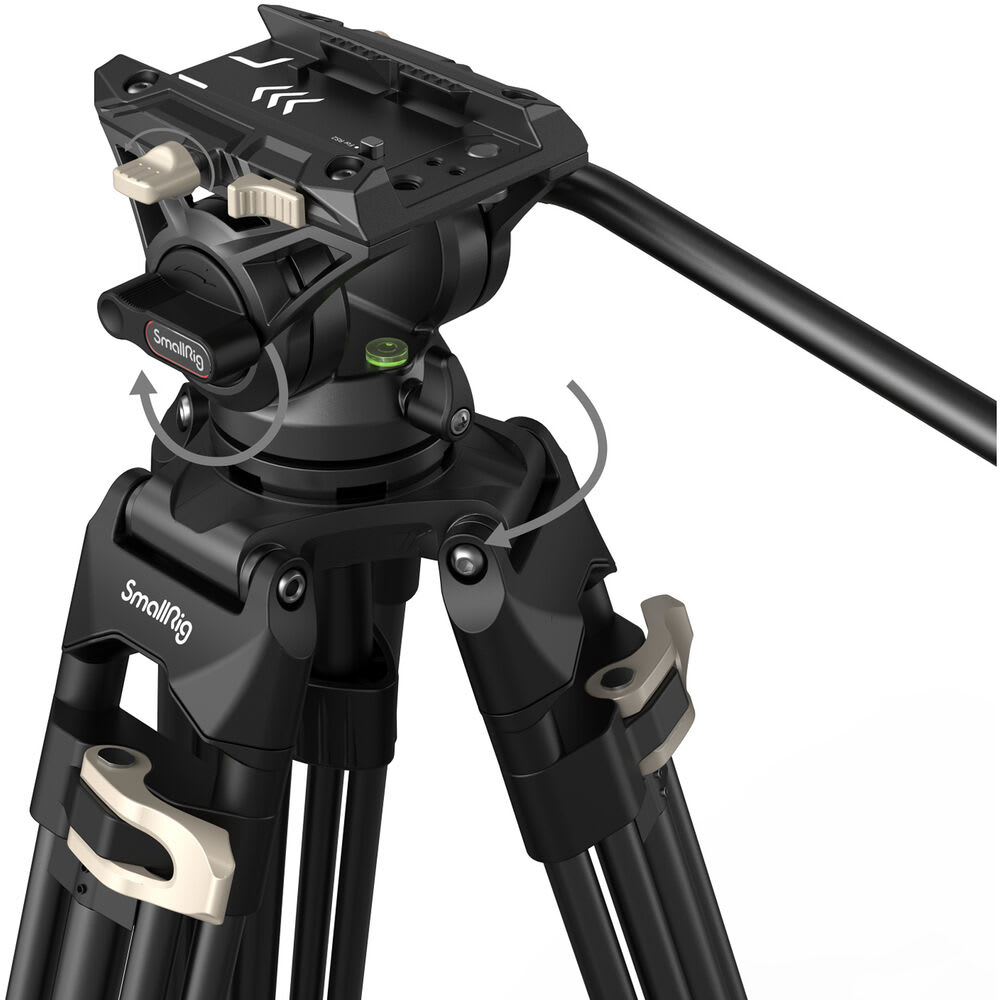 Trípode Heavy-Duty video con cabezal de fluido AD-012
