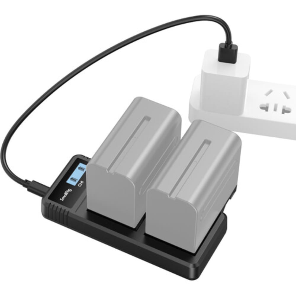 Cargador de baterías de cámara para serie L / NP-F2