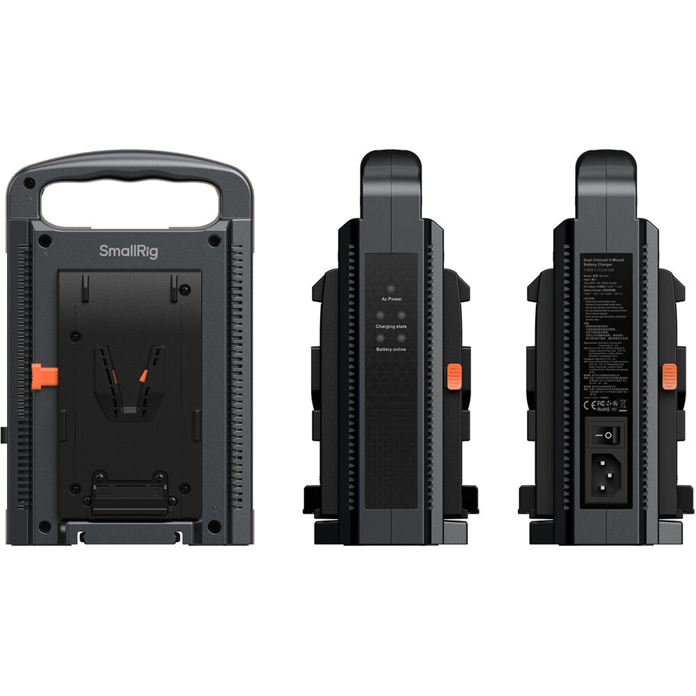 Cargador de baterías de doble canal con montura V-Mount2
