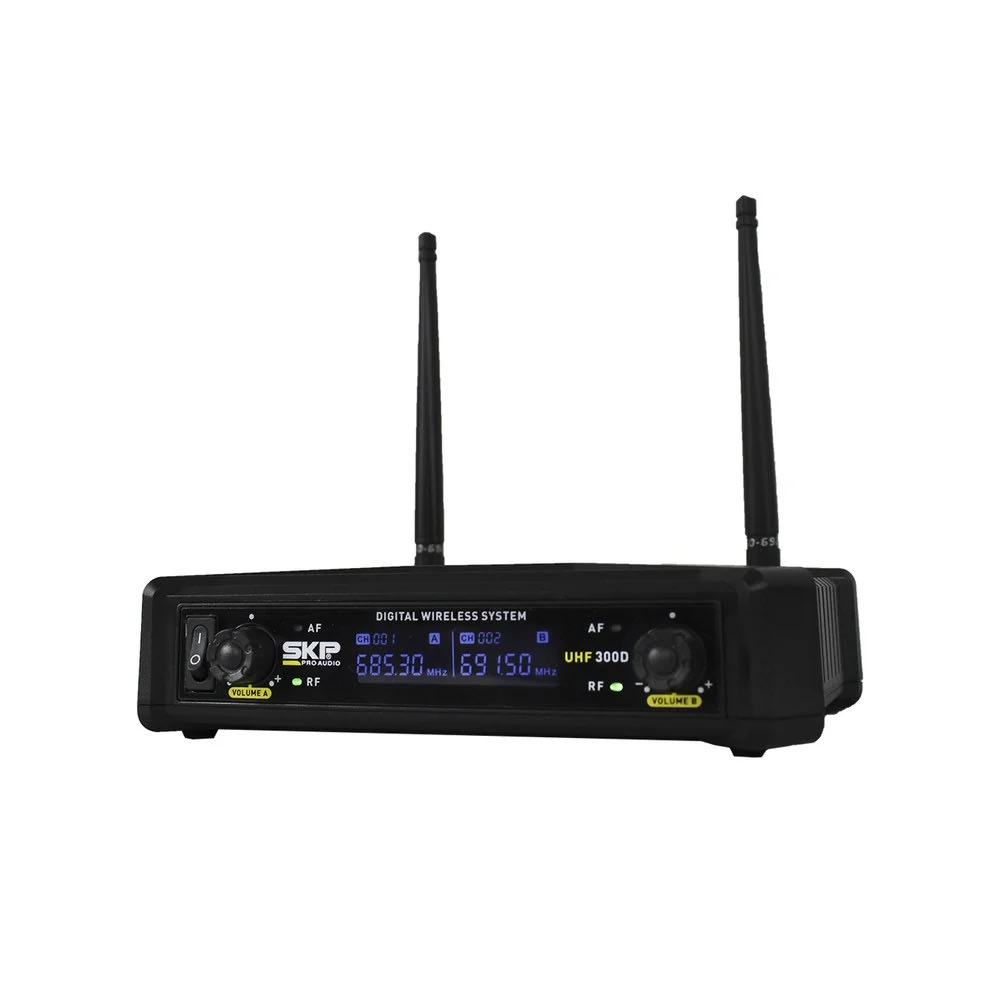 Sistema inalámbrico dual de micrófonos de mano UHF 300D2