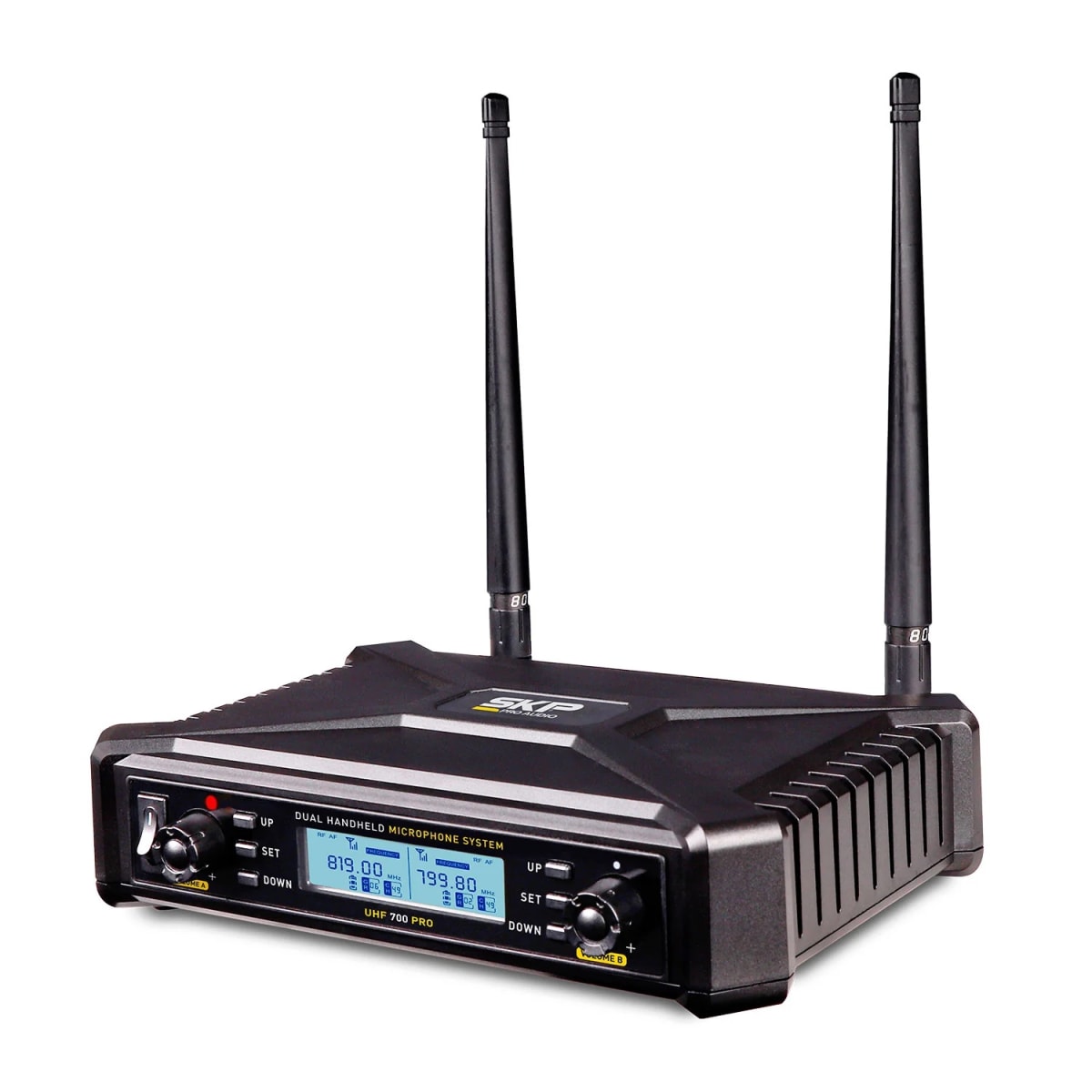 Micrófono Inalámbrico Dual SKP UHF 700 Pro Mano y Cintillo2