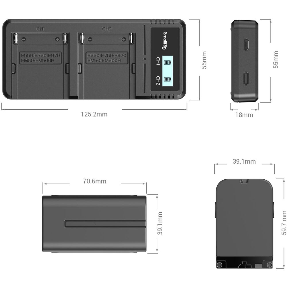 Kit NP-F970 Dual-Battery y Cargador3