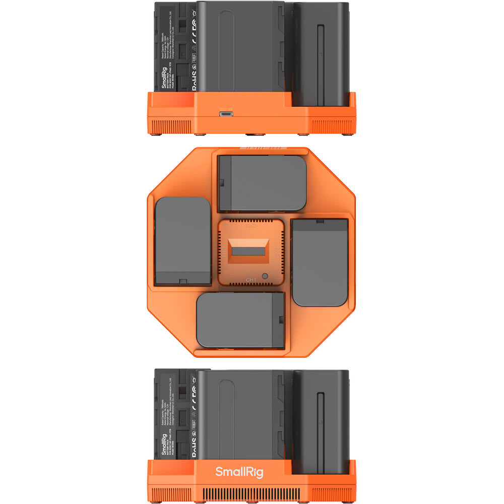 Kit de cargador de 4 canales y 4 baterías serie L / NP-F9703