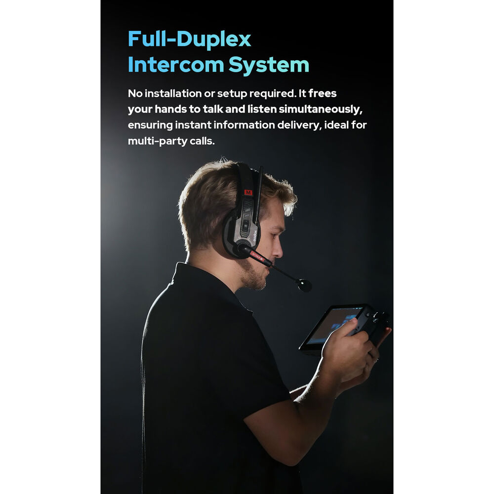 Sistema de Auriculares de Intercomunicación Inalámbrico Full-Duplex para 5 Personas3