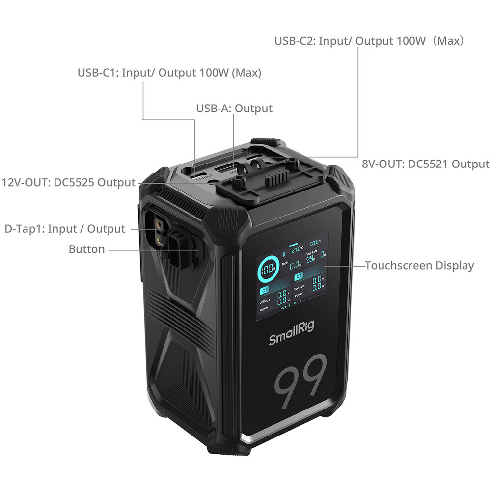Batería Inteligente V-Mount SmallRig X-Touch Triple-Proof X99 (99Wh)3