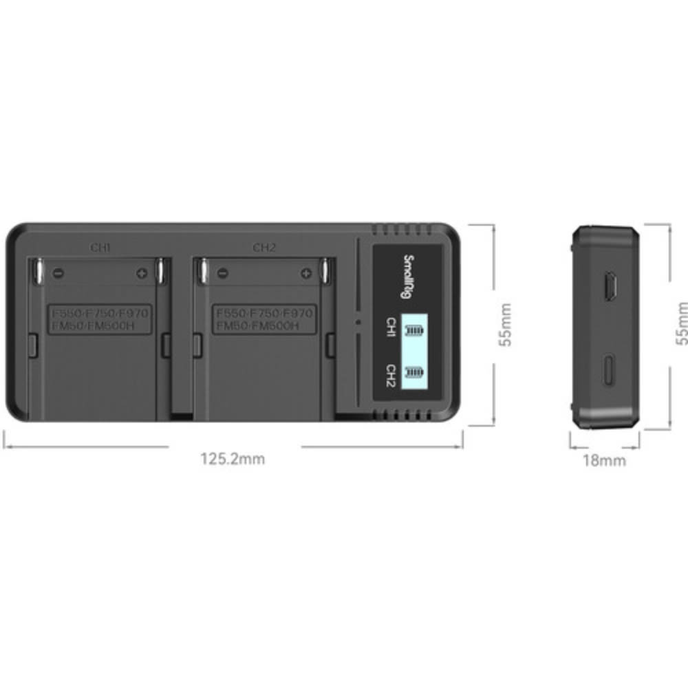 Cargador de baterías de cámara para serie L / NP-F4