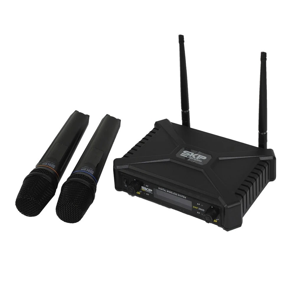 Sistema inalámbrico dual de micrófonos de mano UHF 300D4