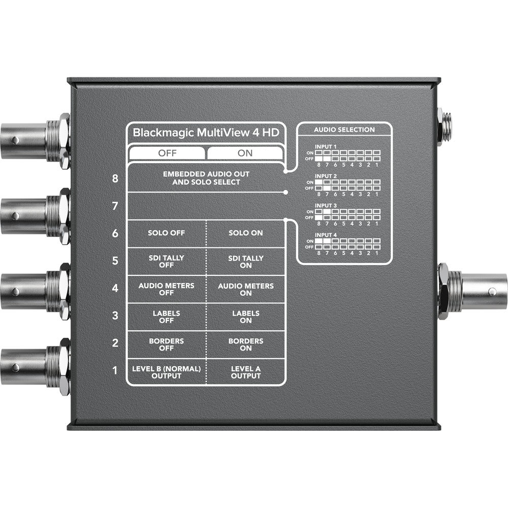 Blackmagic MultiView 4 HD Monitoreo Cuádruple 4 SDI a 1 HDMI4