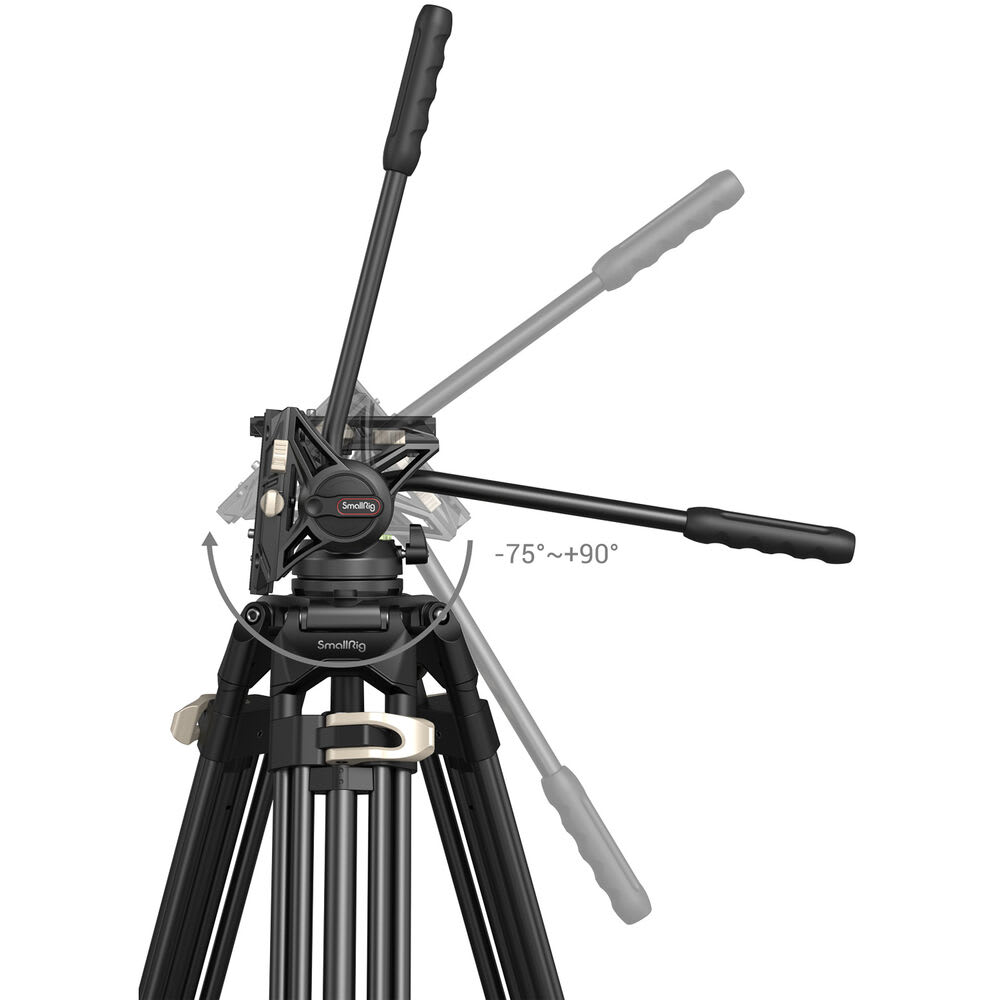 Trípode Heavy-Duty video con cabezal de fluido AD-015