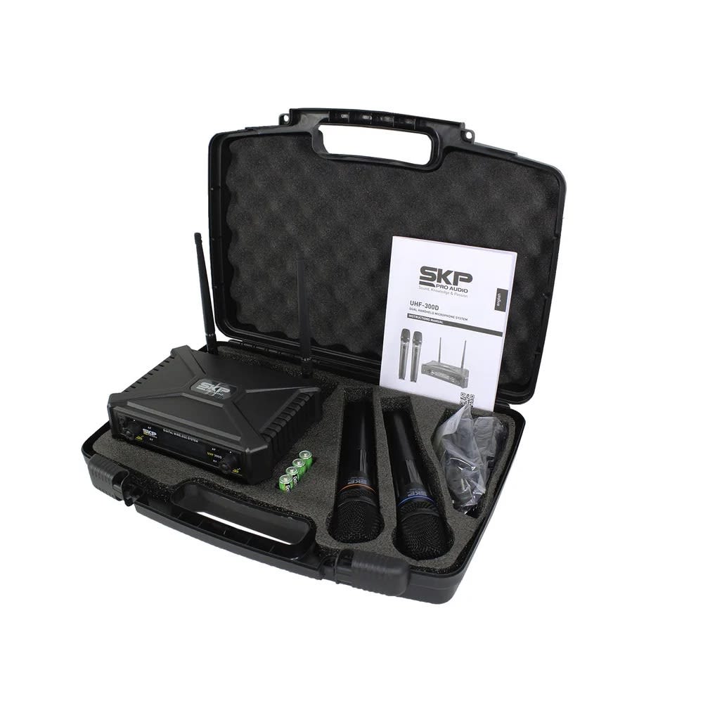 Micrófono Inalámbrico Dual SKP UHF 300D para Voz en Eventos5