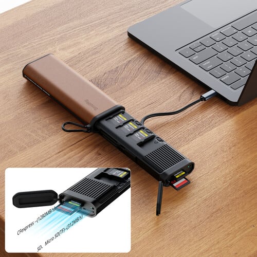 Lector de tarjetas multifuncional y estuche de almacenamiento CFexpress Tipo A5