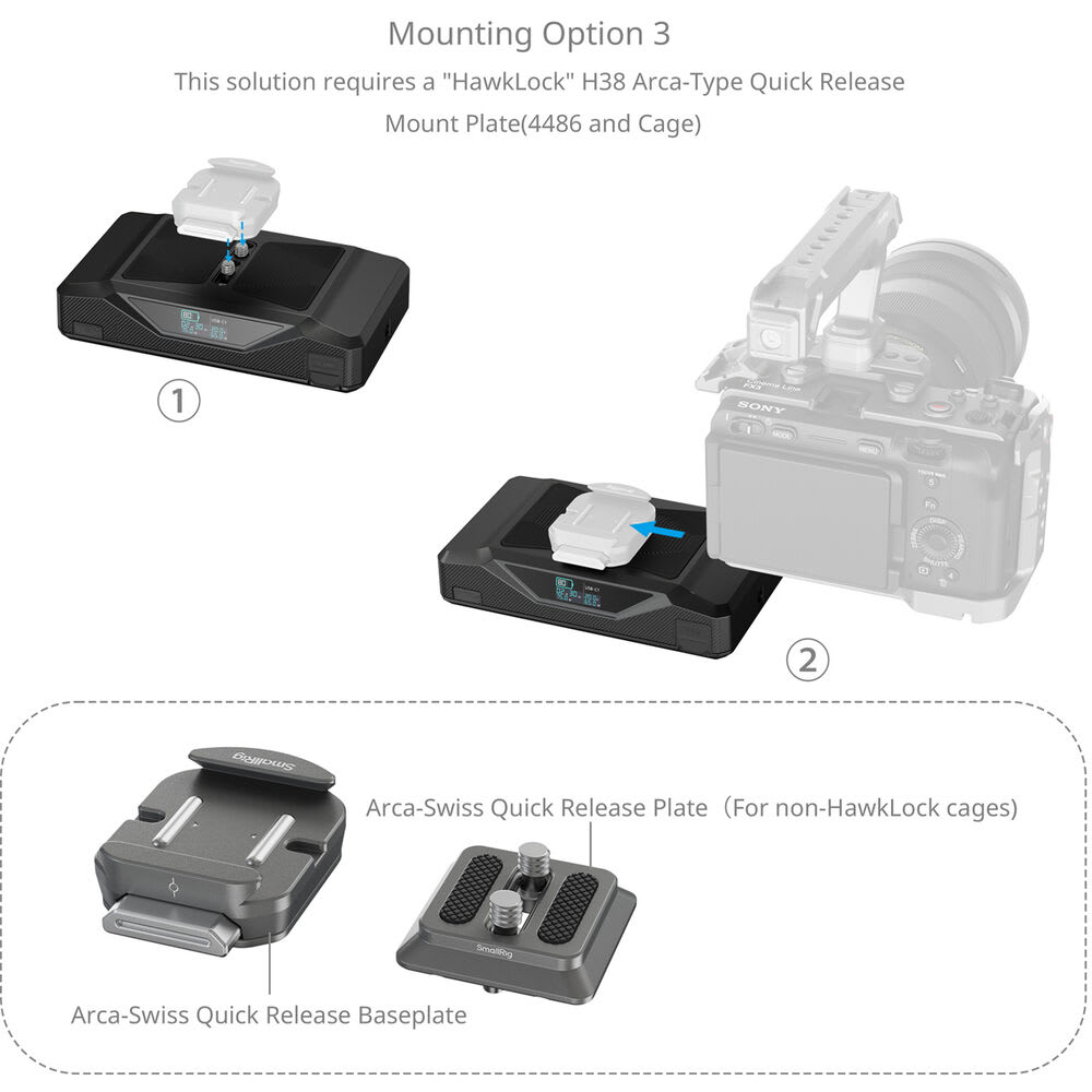 Batería de Base para Cámara SmallRig CB75 V-Mount (73.8Wh)5