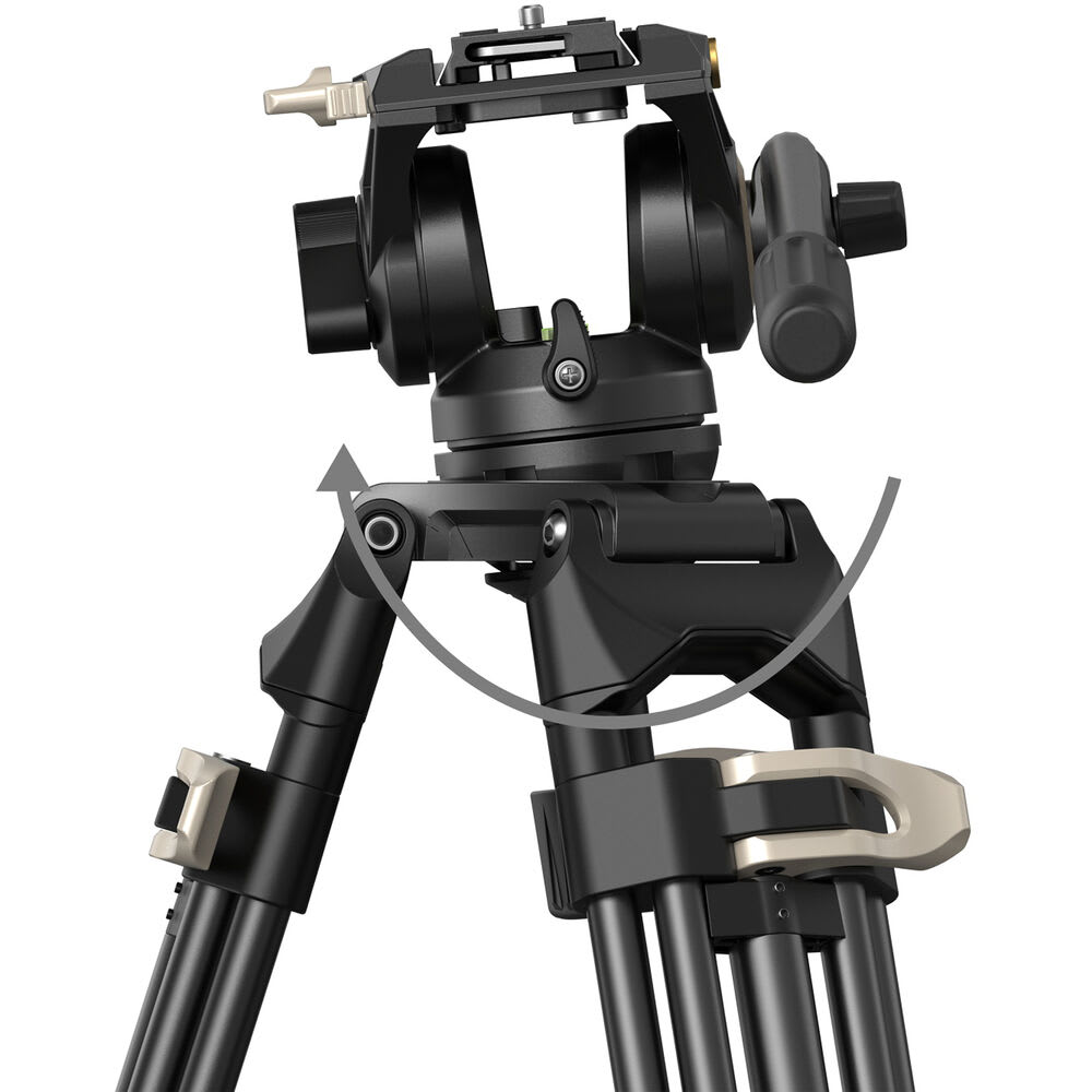 Trípode Heavy-Duty video con cabezal de fluido AD-016