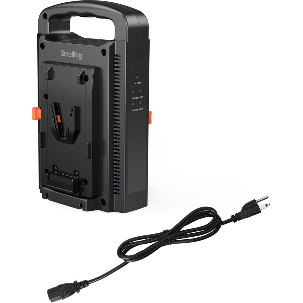 Cargador de baterías de doble canal con montura V-Mount6