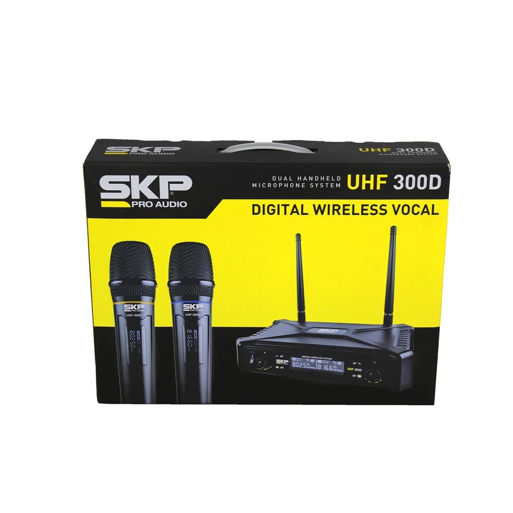 Sistema inalámbrico dual de micrófonos de mano UHF 300D6