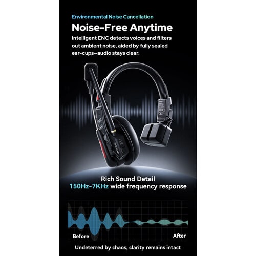 Sistema de Auriculares de Intercomunicación Inalámbrico Full-Duplex para 5 Personas7
