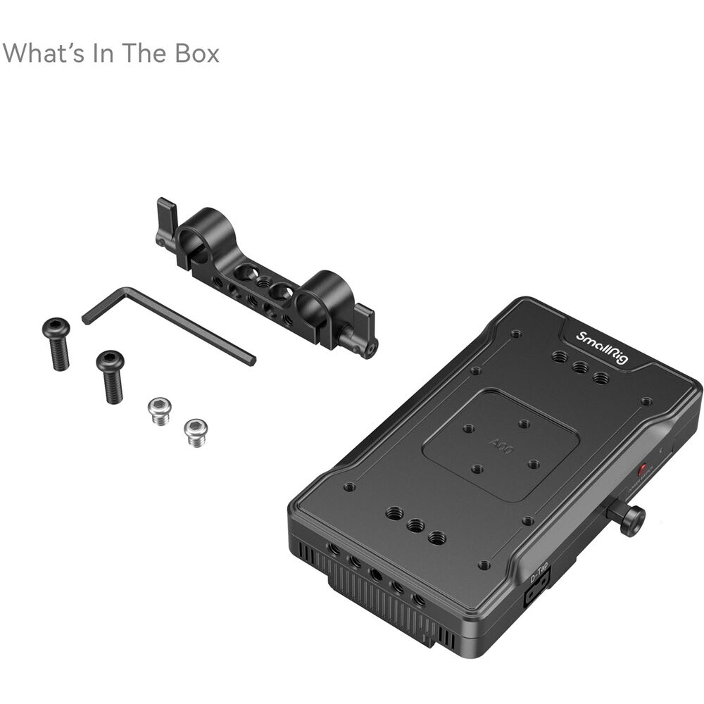 Placa adaptadora de batería con montura V-Mount y doble abrazadera de barra de 15 mm8
