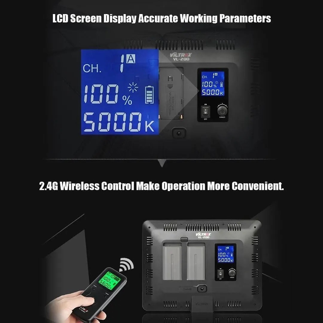 Kit 3 Luces LED VL-200T 30W Dimmable VILTROX2