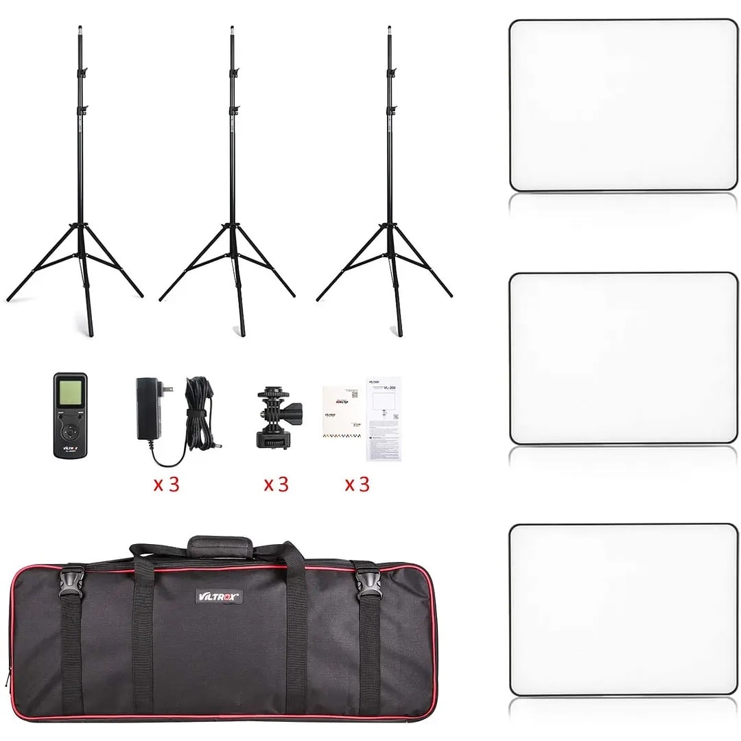 Kit 3 Luces LED VL-200T 30W Dimmable VILTROX3