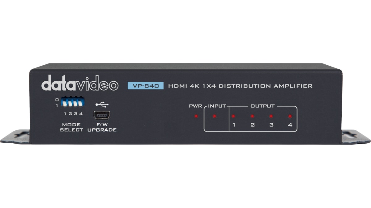4K HDMI 1x4 Distribution Amplifier - DatavideoVP-840 3