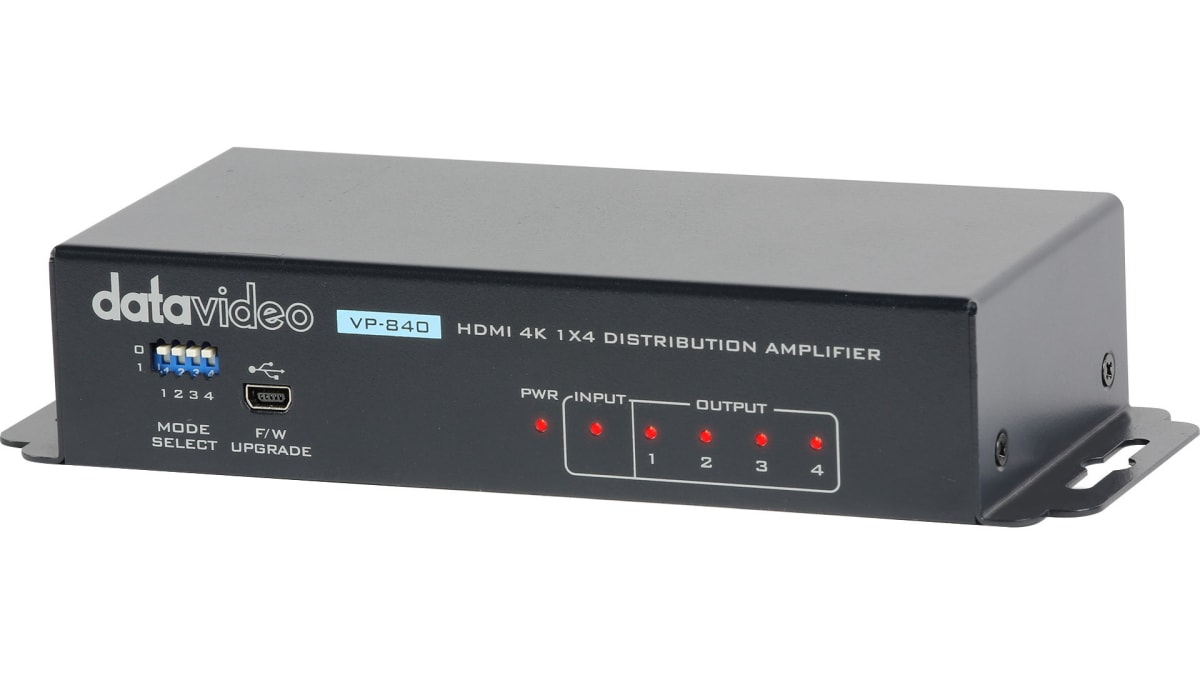4K HDMI 1x4 Distribution Amplifier - DatavideoVP-8402
