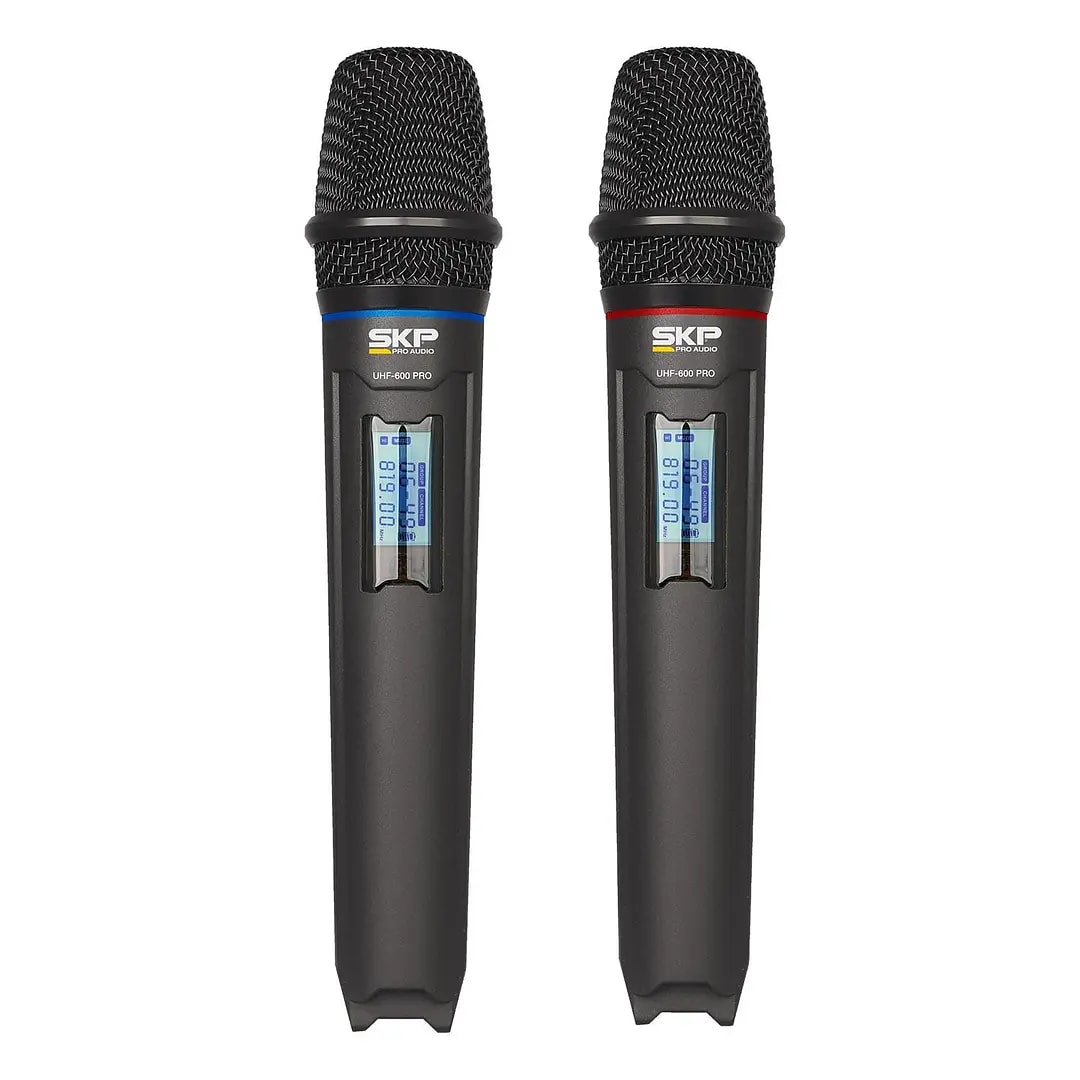 Sistema inalámbrico dual de micrófonos de mano UHF 600 PRO2