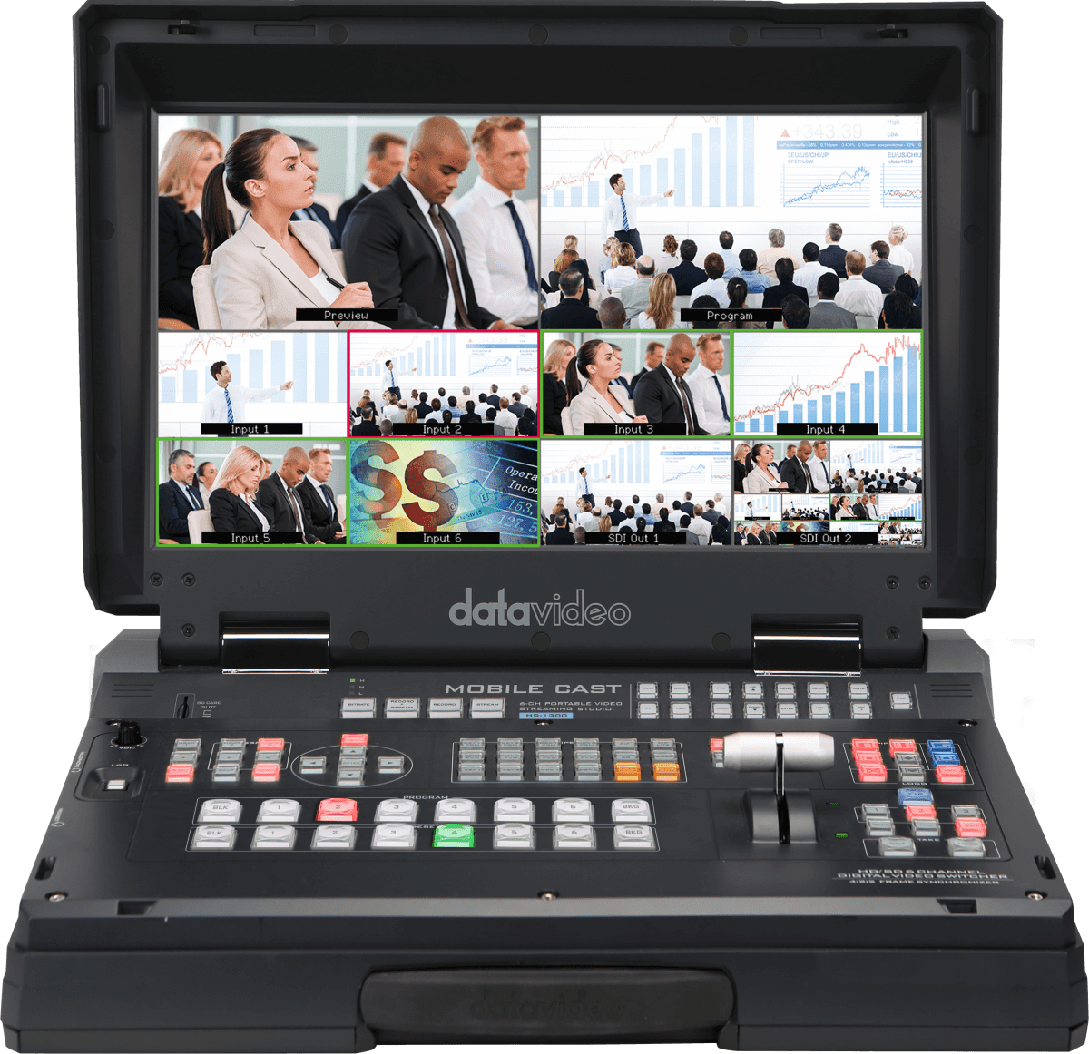 Estudio Portátil de Transmisión de Video HD de 6 Canales (HS-1300)1