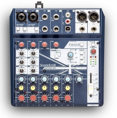 Consola Soundcraft NOTEPAD 8FX2