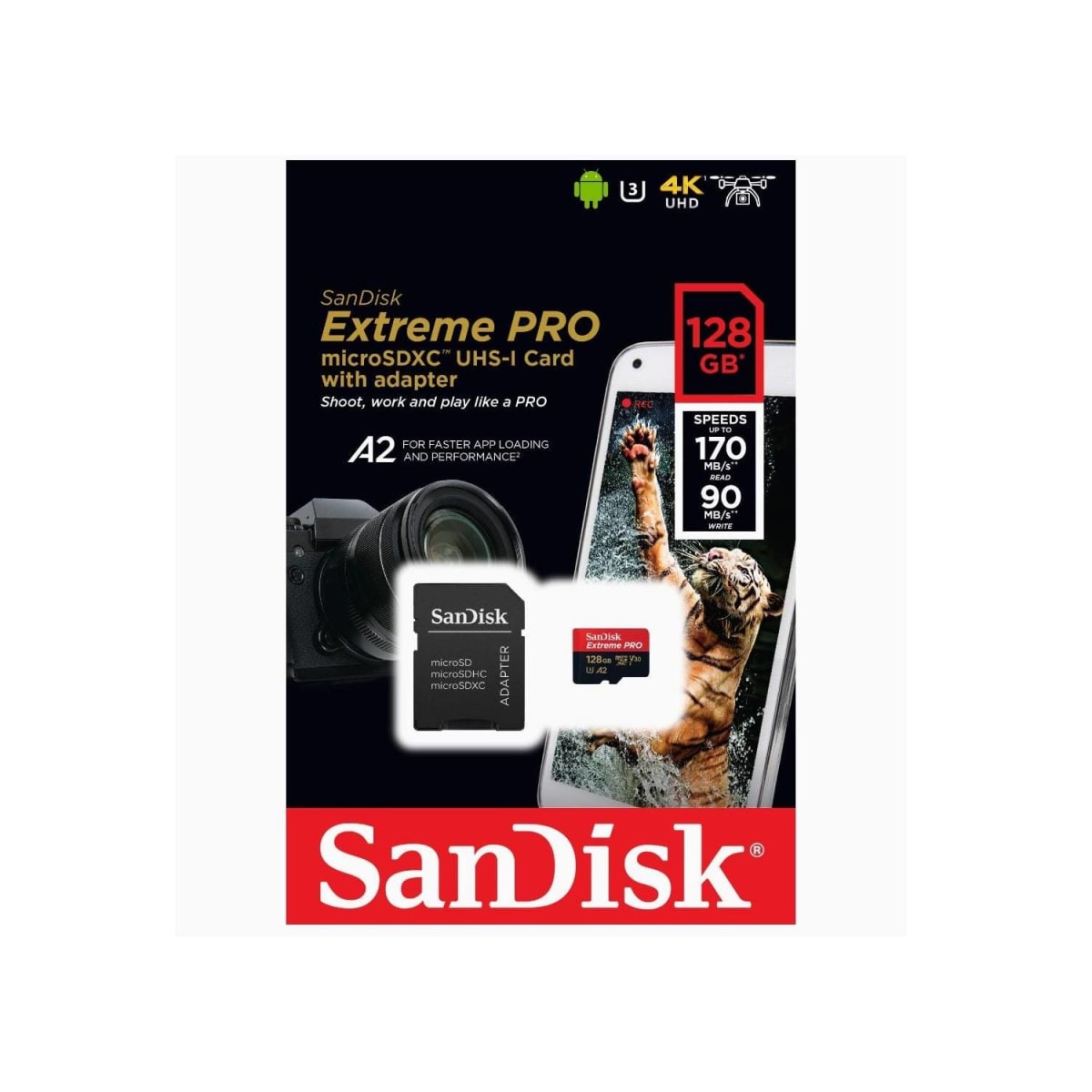 TARJETA MICRO SD SANDISK EXTREME PRO 128GB CON ADAPTADOR1