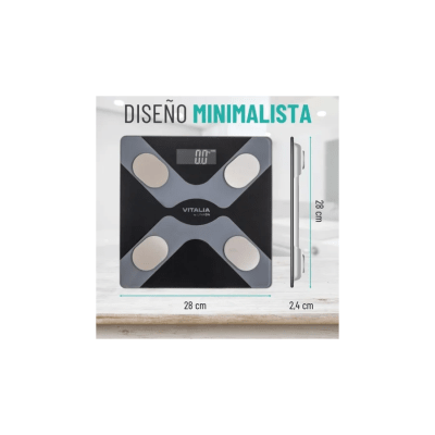 Balanza digital con Bluetooth inteligente IMC 28x28cms1