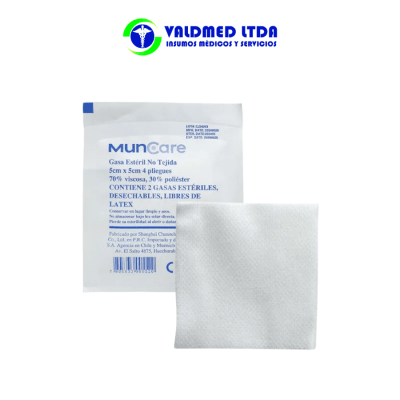 Gasa estéril no tejida 4 pliegues caja 50und1