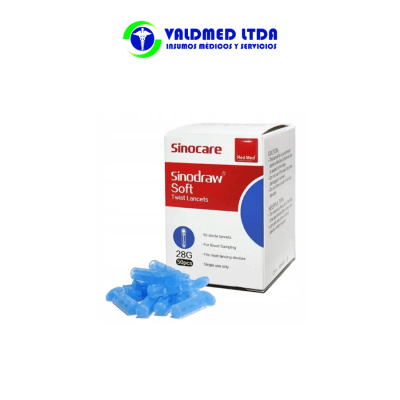 Lancetas Glicemia Sinodraw Soft 50 und 28G1