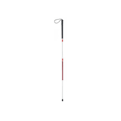 Bastón de aluminio para discapacidad visual no vidente plegable de118cm