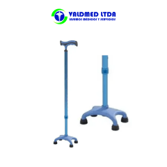 Bastón aluminio 4 patas azul