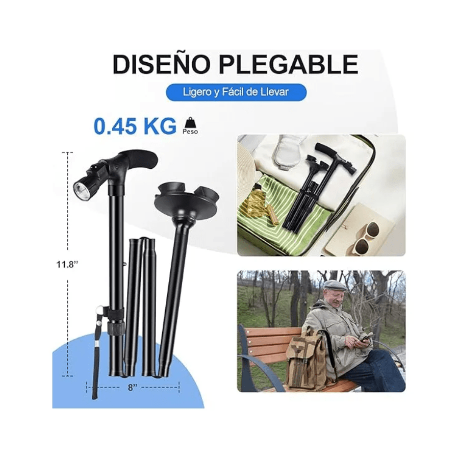 Bastón plegable con luz2