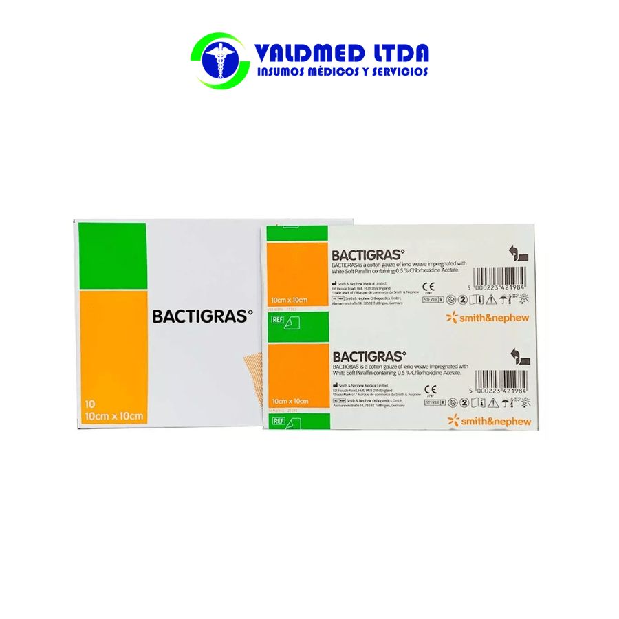 Aposito/gasa parafinada Bactigras unidad2