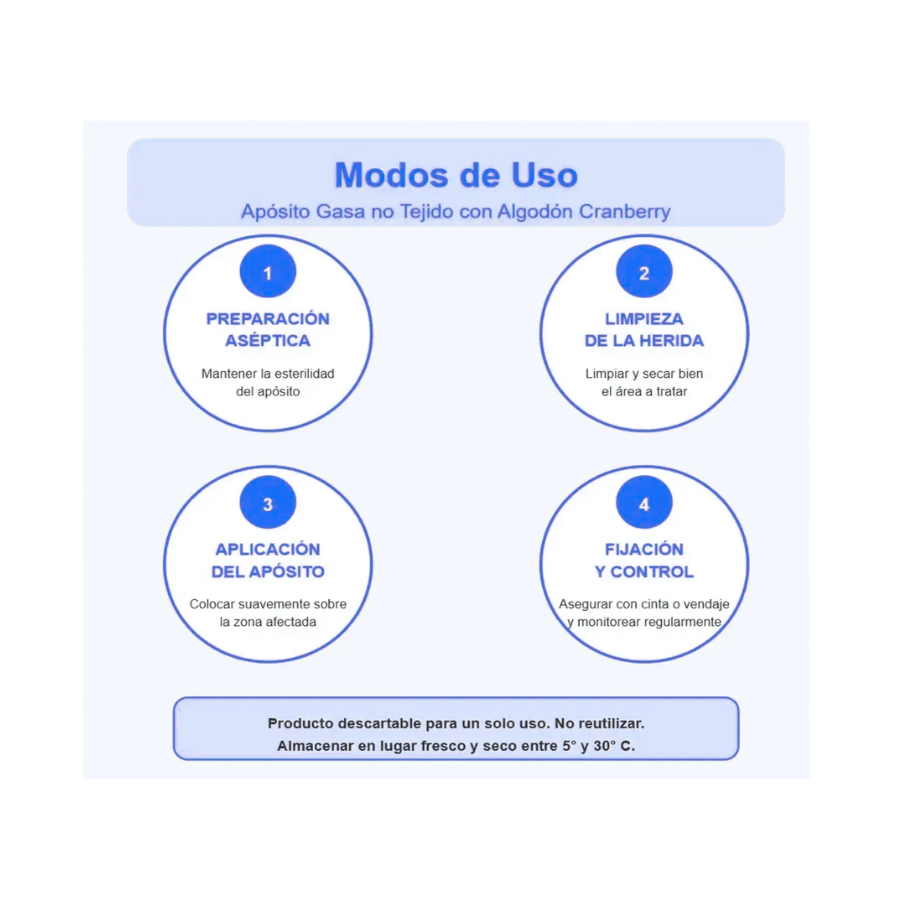 Apósito estéril gasa + algodón 13x23cm2