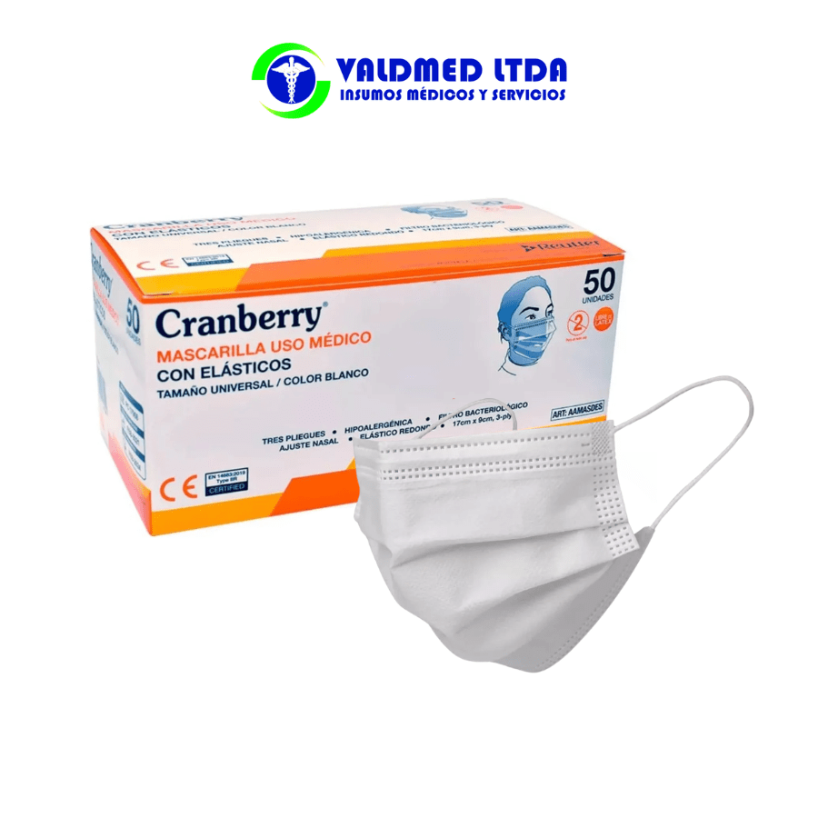 Mascarilla 3 pliegues 50unid2