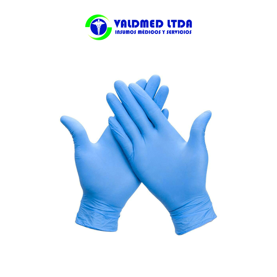 Guante nitrilo azul sin polvo 100 unidades2