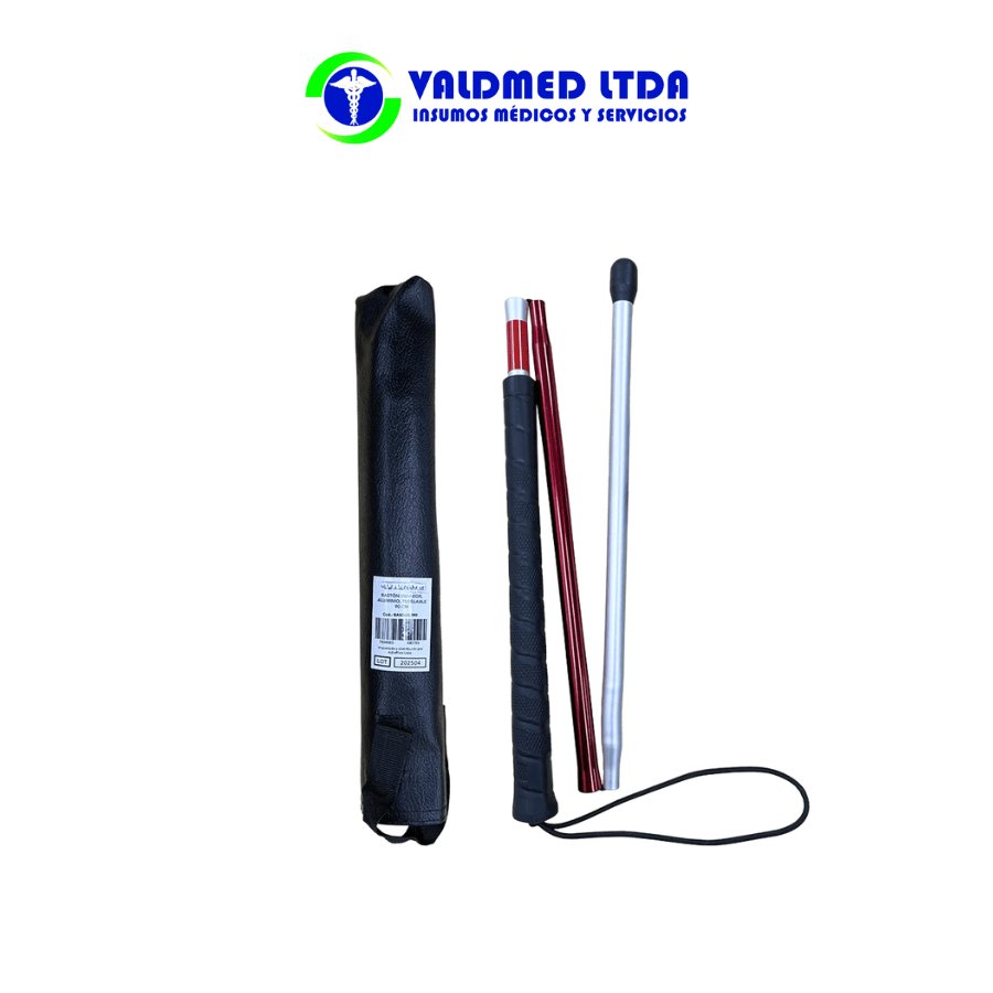 Baston aluminio discapacidad visual no vidente plegable 140cm2