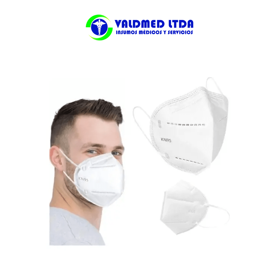 Mascarilla desechable KN95 blanca 5und3