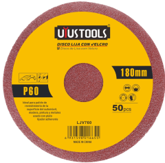 DISCO LIJA CON VELCRO 180MM #60 UYUSTOOLS LJV760