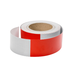 CINTA REFLECTANTE ROJA /GRIS 45MTRS