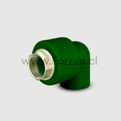 CODO HEMBRA P/TUBERIA PP-R 32MMX1FORZZA D/AGUA