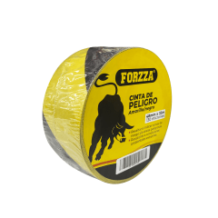 CINTA SEÑALETICA AMARILLO NEGRO 48MMX33M FORZZA