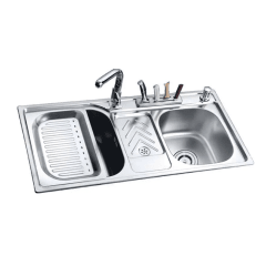 LAVAPLATOS 910X450X180 0.6MM DOBLE EMBUTIDO