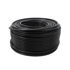 CABLE LIBRE HALOGENO 6MM COLOR NEGRO ROLLO 100 MTS